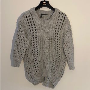 Obakki Grey Cable Knit Sweater
